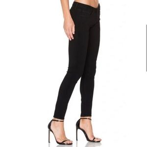 L'AGENCE Chantal Low-Rise Skinny Jeans Black